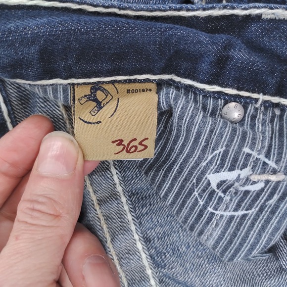 Big Star Voyager Loose Jeans 36x30 Blue Loose Distressed Baggy Grunge Y2K - Picture 8 of 16